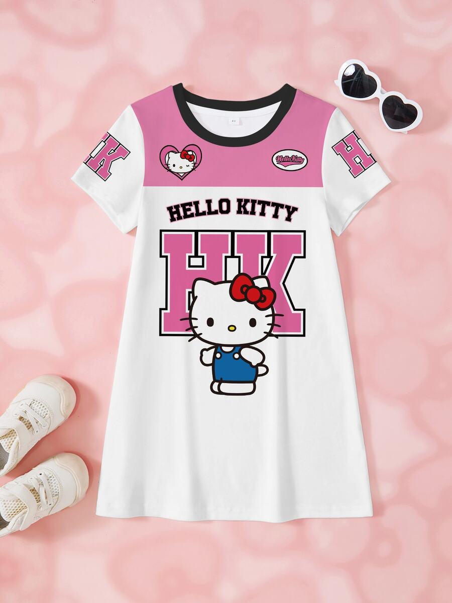 HELLO KITTY AND FRIENDS | SHEIN Young Girl Summer Casual Fashion Street ...