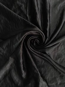 SHEIN Franclia 2026 New Suede Velvet Collarless Double-Sided Double-Breasted Metal Button Slim Fit Short Jacket, Spring/Autumn Commute Luxury Elegant Slimming Versatile Motorcycle Style - Black - View 7