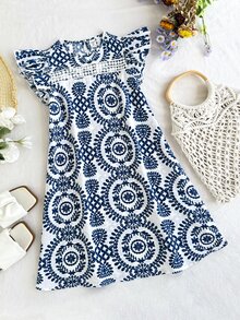 Tween Girls Dresses - Blue - View 3