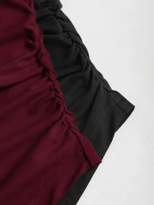 Sweetra Kaos Panjang Kancing Depan dengan Hem Asimetris Seksi Gaya Y2K - MultiWarna - View 4