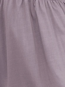 Feyla Women's Solid Color Asymmetrical Shoulder Drawstring Design Elegant Midi Dress - Purple - View 9