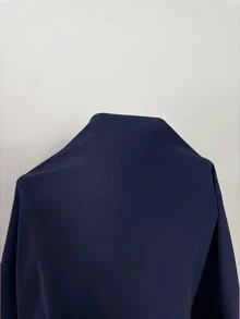 Enliva 大尺碼女款休閒通勤純色不對稱領口收腰A字裙，夏季棕色優雅洋裝，巧克力棕色洋裝，咖啡棕色洋裝，棕色婚禮賓客洋裝，春季女裝 - 藏蓝色 - 查看 11