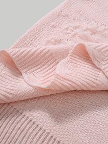 Manfinity Hypemode Men's Solid Color Crew Neck Long Sleeve Casual Pullover Sweater, For Fall Winter - Baby Pink - View 6