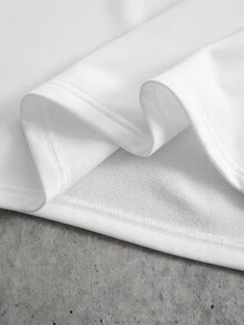Manfinity Hypemode Men's Letter Print Long Sleeve Casual Polo Shirt - White - View 6