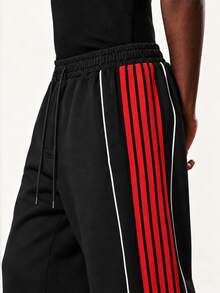 STYNVO Men's Colorblock Casual Versatile Daily Wear Sweatpants - Black - View 5