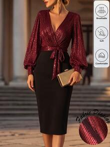 Balvessa Fall Clothes FOR WomenWomen Midi Dresses - Multicolor - View 1