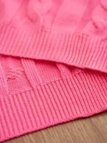 TOKVUE Men's Cable Knit Long Sleeve Single-Breasted Casual Cardigan - Hot Pink - View 6