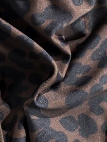 Oceva Women's 2-Piece Leopard Print Random Pattern Summer Sexy 2 In 1 Spaghetti Strap Tie-Up Top And Side Tie Triangle Bikini Set - Multicolor - View 8