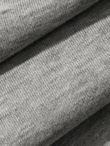 Dazy Plus Solid Color Loose Pleated Elastic Waist Drawstring Casual Loose Fit Streetwear Sports Vacation Spring Autumn Long Sweatpants Going Out Grey - Grey - View 8