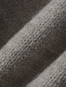 DAZY Women's Solid Color Double-Breasted Casual Versatile Everyday Sweater Fall - Grey - View 7
