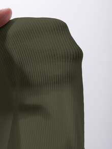 DAZY Women Solid Color Round Neck Fitted Casual Versatile Tank Top - Army Green - View 7