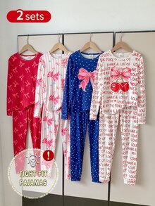 SHEIN 4件組青少年女孩睡衣 - 彩色 - 查看 3