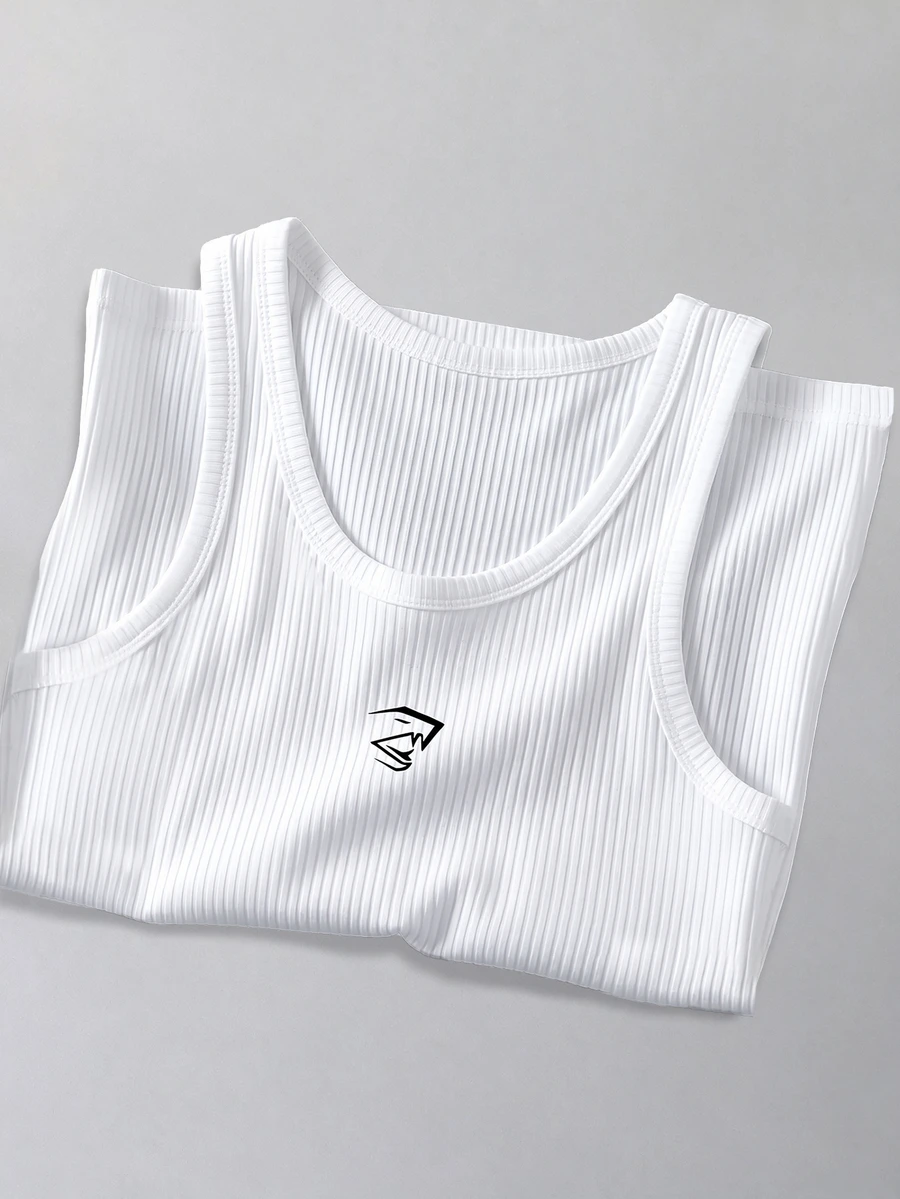 Gym Rark 1pc Men's Summer Cartoon Print Ribbed Knit Comfortable Sports Tank Top Gym Workout White Graphic Athleisure - White - View 1