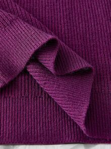 Mainfolk 男士騎士刺繡高領長袖毛衣，休閒日常穿著，適用萬聖節、聖誕節、冬季派對、秋季 - 紫色 - 查看 7