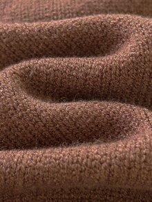 SHEIN Young Girl Knit Solid Kids Color Cute Bow Pattern Lace Trim Knit Top And Pants 2 Pieces Set, Suitable For Autumn/Winter - Brown - View 6