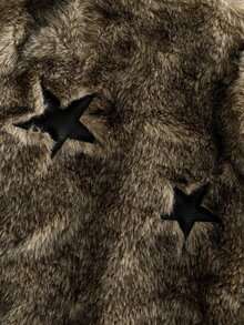 ROMWE MEN Men's Solid Color Fashion Versatile Winter Faux Fur Coat - Grey - View 2
