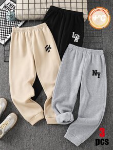 SHEIN 3PCS Tween Boys Sweatpants Kids - Multicolor - View 5