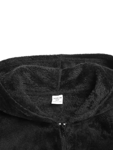 SHEIN Kids Tween Girls Fashion Minimalist Comfortable Long Sleeve Jacket And Pants Set School Sport Black - Black - View 4