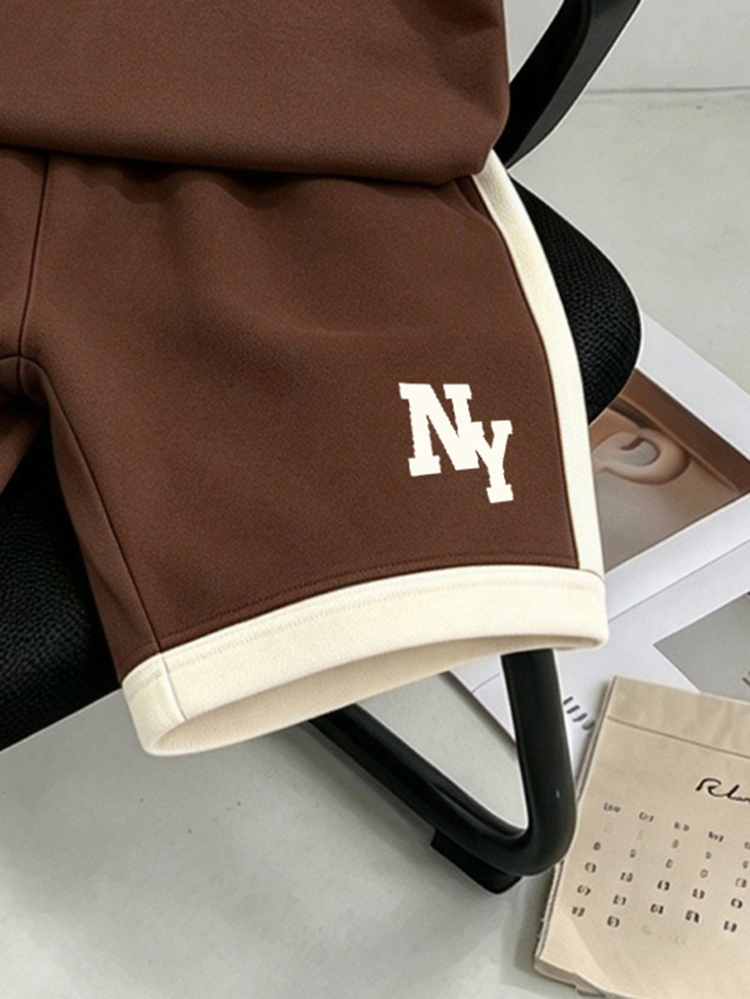 Bộ 2 áo thun tay ngắn cổ tròn thời trang cho bé trai tuổi teen, phong cách casual cool, in chữ tiếng Anh NY, outfit streetwear cho bé trai - Nhiều màu - Xem 6