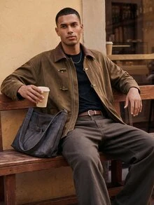 Ocevento Men's Long Sleeve Casual Jacket With Snap Button Placket Halloween Christmas Winter Party Autumn - Multicolor - View 4