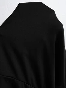 Auvina 大尺碼極簡優雅露肩鏤空女款洋裝 秋季新年聖誕派對雞尾酒會黑色 - 黑色 - 查看 6