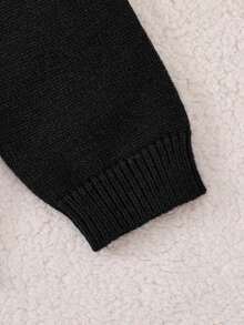 PrepCrw Young Boys Casual Bear Pattern Sweater, Autumn/Winter Fall - Black - View 5