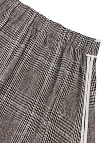 GlowEve CURVE Plus Size Women's Classic Wool Blend Contrast Color Loose A-Line Skirt, Elastic Waist Design, Suitable For Work And Daily Wear, Versatile For Autumn - Multicolor - View 3