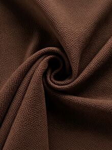 Breezaya Women's Solid Color Chinese Style Frog Button Design Casual Daily Outing Vacation Dress - Brown - View 7