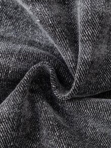 Manfinity Denimwave Men's Casual Distressed Frayed Hem Dark Grey Denim Jeans - Black - View 8