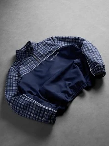 PAVTROS Men's Autumn/Winter Old Money Style Jacket, Plaid Colorblock Patchwork, Y2K Theme Halloween Christmas Gift - Multicolor - View 3