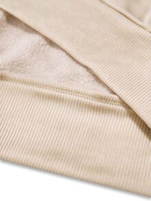 NobleFwd Men's Crew Neck Pullover Long Sleeve Sweatshirt And Drawstring Elastic Cuff Sweatpants Set - Khaki - View 6