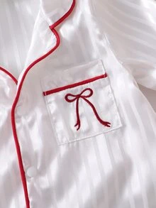 Newborn Baby Bowknot Pattern Pocket Design Long Sleeve Romper - White - View 8