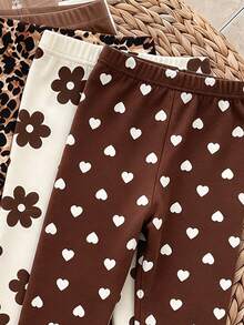 3PCS Baby Girls Bottoms Winter - Multicolor - View 3