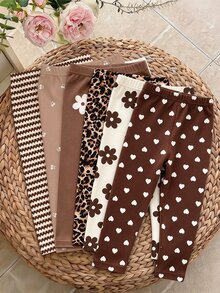 3PCS Baby Girls Bottoms Winter - Multicolor - View 6