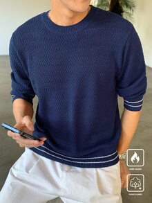 Claim Dot Áo len nam màu trơn phong cách tối giản streetwear thời trang thường ngày, phù hợp mặc hằng ngày cho giáo viên và sinh viên đại học vào mùa thu - Nhiều màu - Xem 6