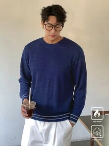 Claim Dot Áo len nam màu trơn phong cách tối giản streetwear thời trang thường ngày, phù hợp mặc hằng ngày cho giáo viên và sinh viên đại học vào mùa thu - Nhiều màu - Xem 3