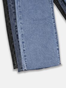 SHEIN 3PCS Tween Girls Jeans - Multicolor - View 8