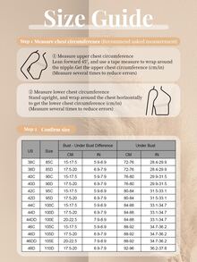 DesireSculpt Sexy Lace Plus Size Comfortable Seamless Push-Up Adjustable Underwire Bra, 1pc - Apricot - View 8