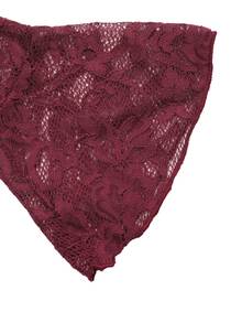 SHEIN LUNE Women's Lace Patchwork Ruched Elegant Waist-Cinching Party Dress - Burgundy - View 9