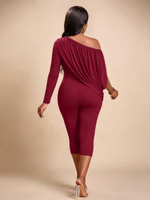 Brilight Women's Solid Color Jumpsuits For Daily Date Night Night Out Lounge Sexy Street Date Outfit - Burgundy - View 3