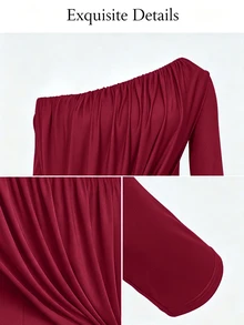 Brilight Women's Solid Color Jumpsuits For Daily Date Night Night Out Lounge Sexy Street Date Outfit - Burgundy - View 9