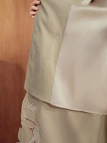 MOTF WOMEN'S LONG SLEEVE CASUAL TRENCH COAT JACKET - Khaki - View 8