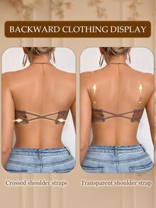 DesireSculpt Strapless Non-Slip Underwire Push-Up Bra, Front Closure, Suitable For Small Bust, Comes With Invisible Shoulder Straps, Versatile Wearing - Mocha Brown - View 6