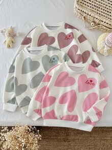 SHEIN 3PCS Young Girls Sweatshirts - Multicolor - View 5