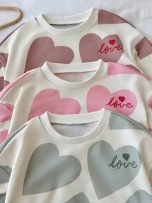 SHEIN 3PCS Young Girls Sweatshirts - Multicolor - View 4