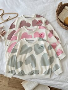 SHEIN 3PCS Young Girls Sweatshirts - Multicolor - View 3