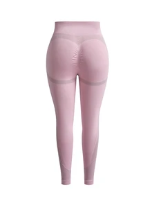 Innovista Innovista Women's Plus Size Crocodile Texture Bonded Leggings High Waist Tummy Control Booty Lift Squat Proof High Stretch Gym Yoga Training Activewear - Rusty Rose - View 10
