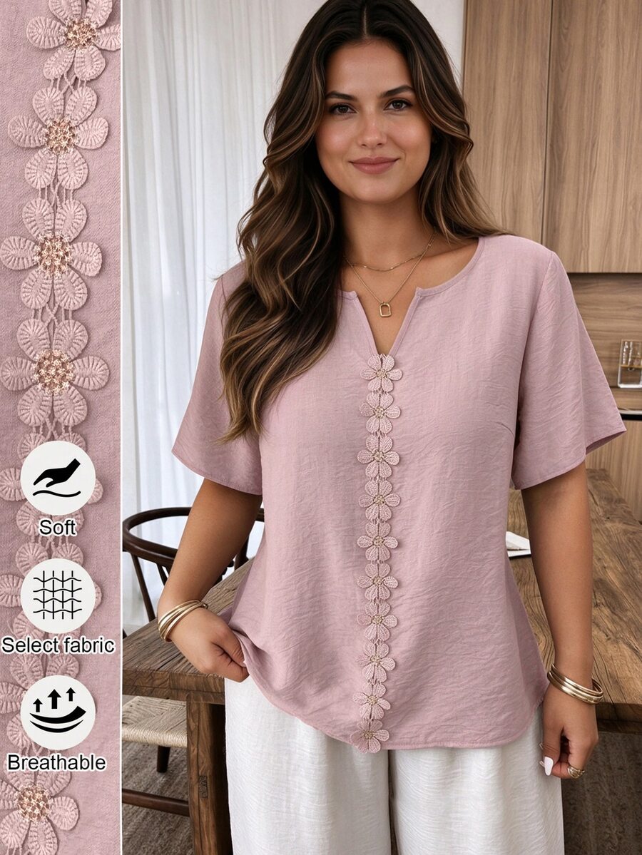 Weeklong Plus Size Women's Spring/Summer Vacation Floral Patchwork ...