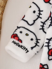 HELLO KITTY AND FRIENDS | SHEIN 新生兒卡通圖案連帽可愛居家服 冬季 - 白色 - 查看 6