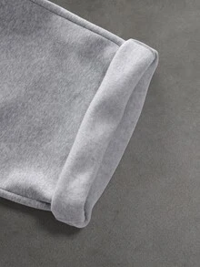 Manfinity Roghcode Men's Letter Print Drawstring Waist Pocket Casual Streetwear Sweatpants Gym Light Grey Fall - Grey - View 7